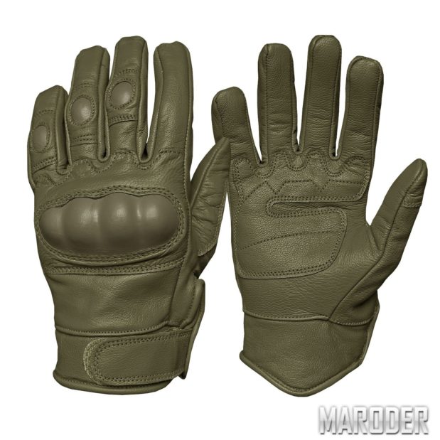 Перчатки тактические кожаные Leder олива