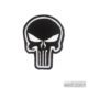 Нашивка череп карателя Punisher черно-белый