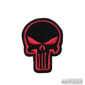Нашивка череп каратель Punisher красно-черный: Цена, Характеристики, Фото