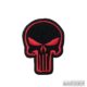 Нашивка череп каратель Punisher красно-черный