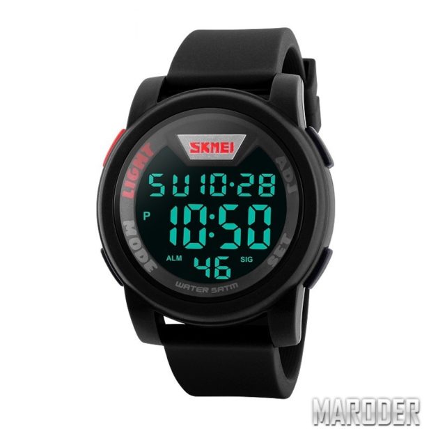Часы Skmei DG1218 Black подсветка
