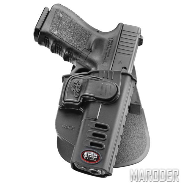 Кобура пластиковая Fobus поворотная с кнопкой для Glock-17/19
