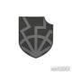 Шеврон ПВХ Black Sun on shield черный