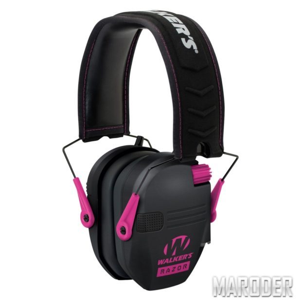 Активные наушники для стрельбы Walkers Razor Slim Pink Accent