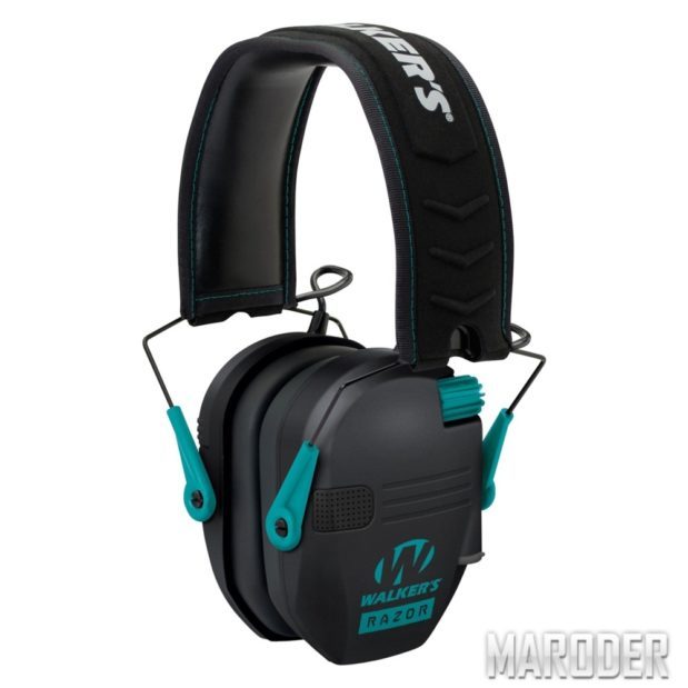 Активные наушники для стрельбы Walkers Razor Slim Teal Accent