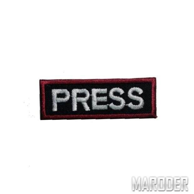 Нашивка PRESS на бейсболку, на рукав