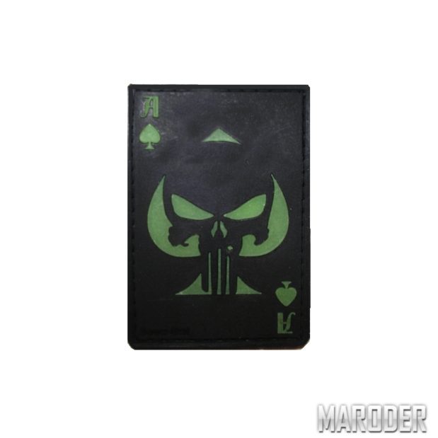 Морал патч Punisher Пиковый туз Флуоресцентная