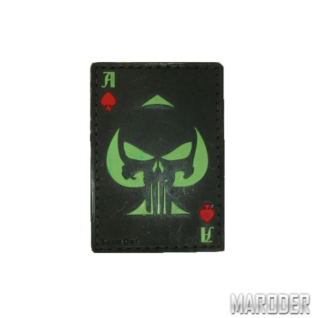 Морал патч Punisher Пиковый туз Олива