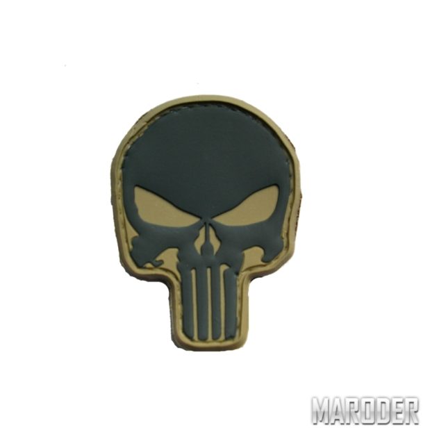 Нашивка череп каратель Punisher PVS Олива
