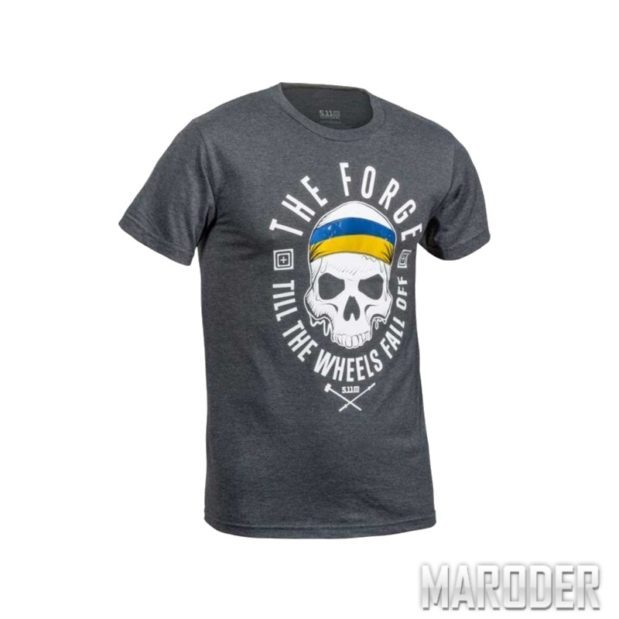 Футболка 5.11 THE FORGE UKRAINIAN FLAG TEE (лимитированная серия) CHARCOAL HEATHER
