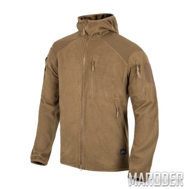 Куртка ALPHA HOODIE Grid Fleece Coyote