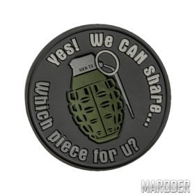 Морал патч WE CAN SHARE Steel Grey. Grenade Patch: Цена, Характеристики, Фото
