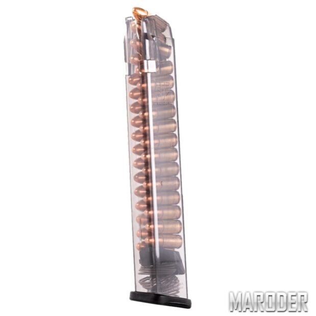Магазин ETS для Glock 9 мм на 30 патронов. Прозрачный.