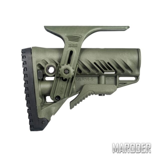 Приклад FAB Defense GLR-16 CP Олива для AR15M16 как установить