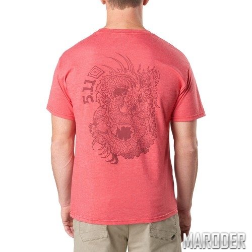 Футболка Dragon Red Heather. 5.11 Tactical