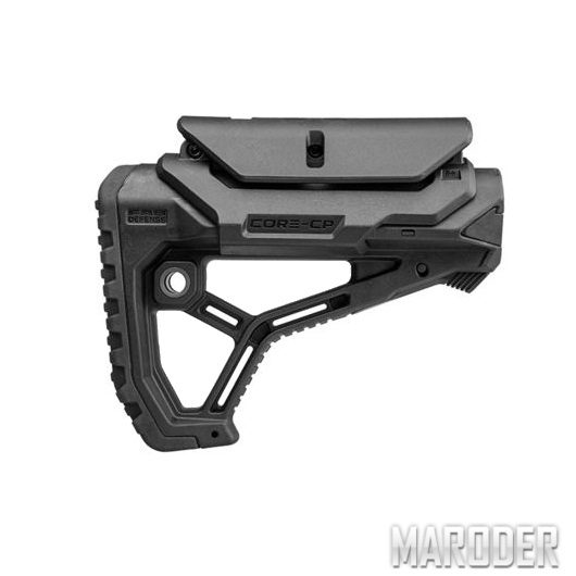 Приклад FAB Defense GL-CORE S CP Black c подщечником.