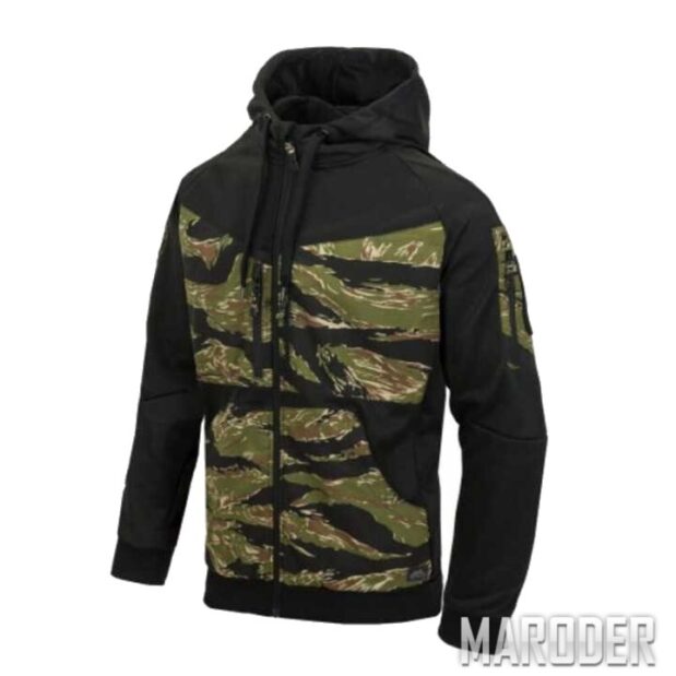 Толстовка ROGUE HOODIE Black-Tiger Stripe. Helikon-Tex