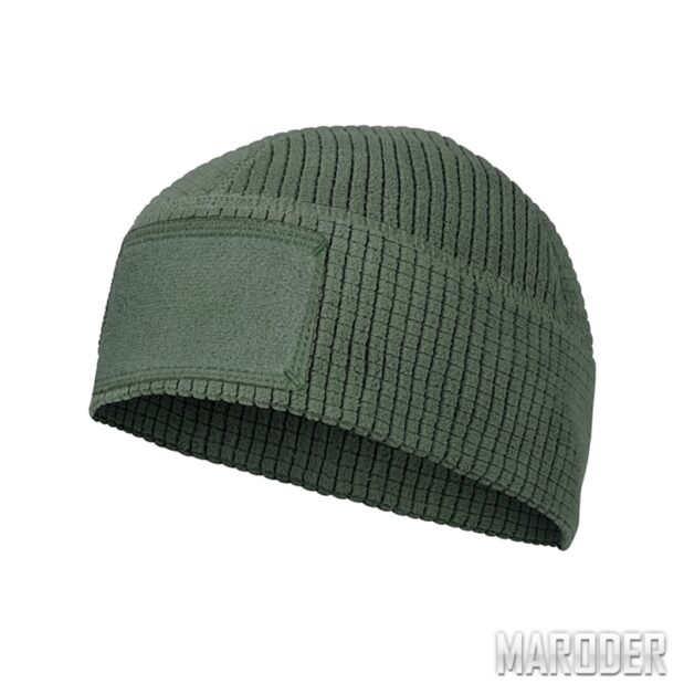 Шапка RANGE Beanie Grid Fleece Olive Green. Helikon-Tex