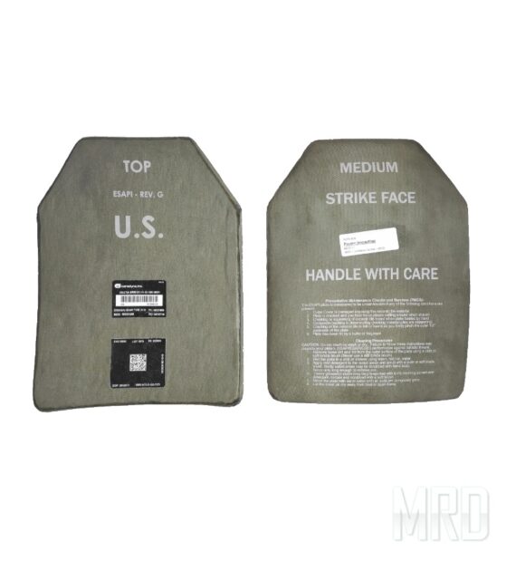 Керамические бронепластины ESAPI Medium. Класс 6 ГОСТ (класс IV США stand alone 7.62 APM2) REV G