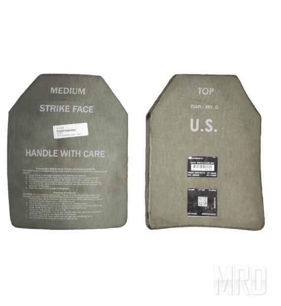 Керамические бронепластины ESAPI Medium. Класс 6 ГОСТ (класс IV США stand alone 7.62 APM2) REV G
