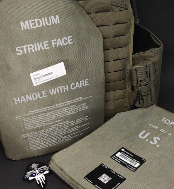 Керамические бронепластины ESAPI Medium. Класс 6 ГОСТ (класс IV США stand alone 7.62 APM2)