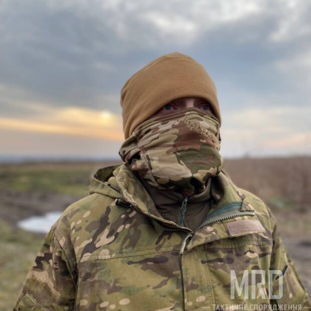 шапка военная флисовая tan купить