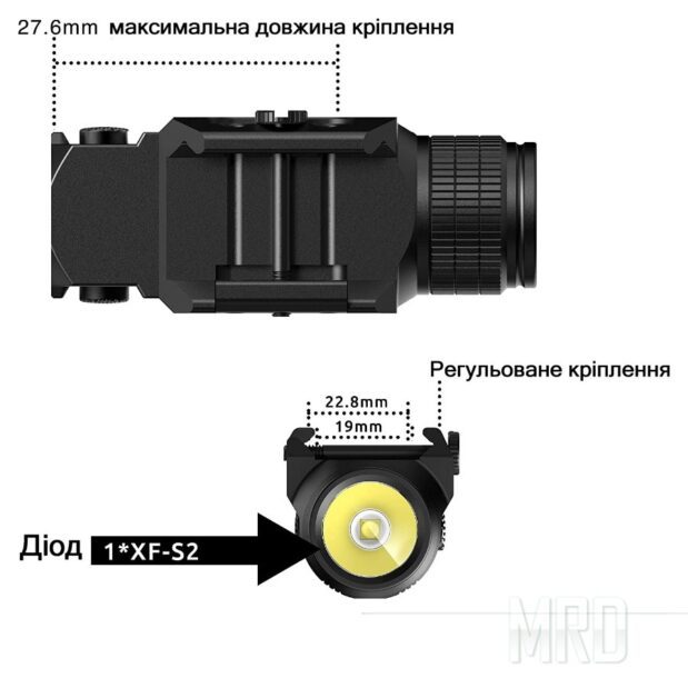 Тактический подствольный фонарь CRONHAWK Pistol Flashlight Rechargeable цена