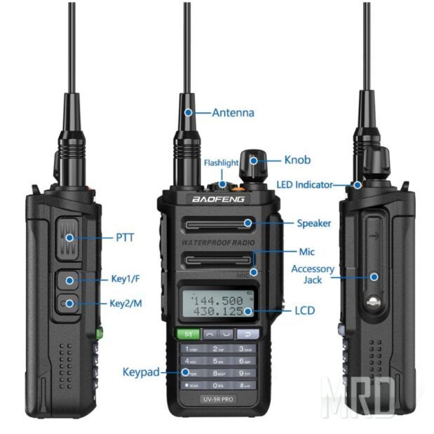 рация baofeng uv 9r pro ip68 black цена