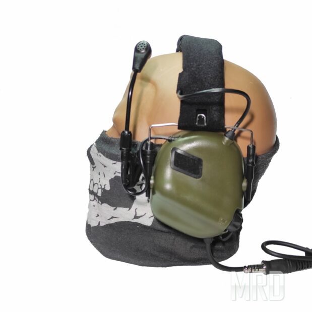 Активные военные наушники гарнитура Earmor M32 olive