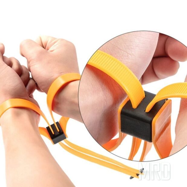 Пластиковые наручники стяжки Double Cuff Black как надевать