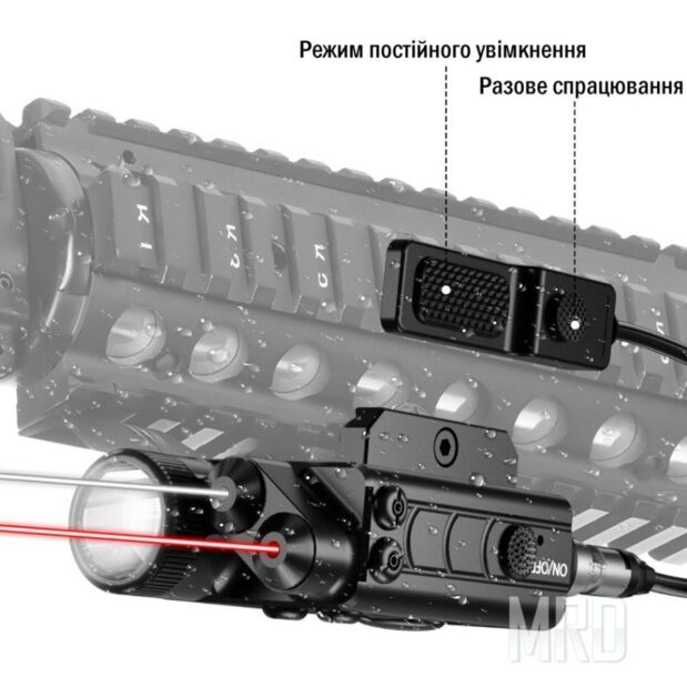 Лазерный модуль для оружия DreadHorn laser IRXK68B. IR Laser Visible red Laser LED Flashlight купить
