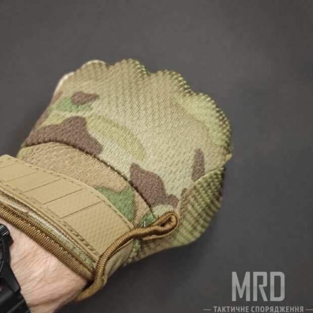Тактические перчатки Hard Mission Multicam с кастетом