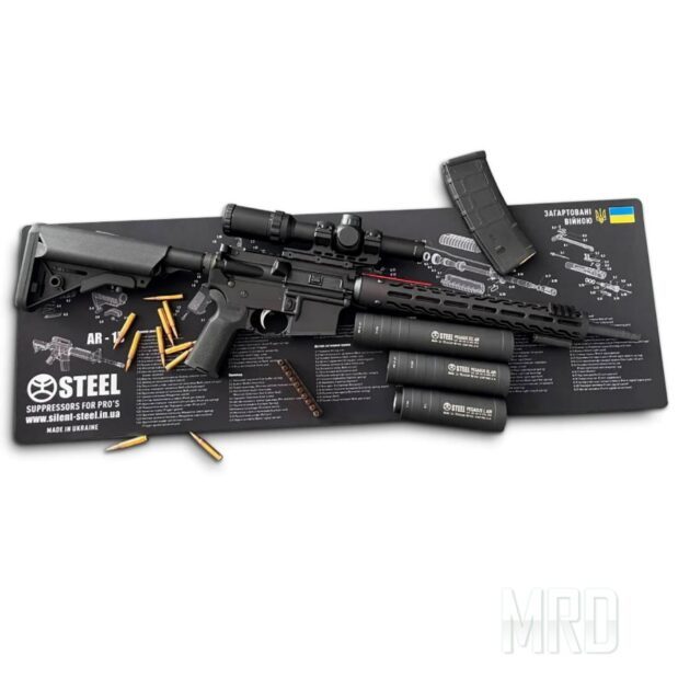 Коврик для чищення зброї зі схемою гвинтівки AR-15 ціна