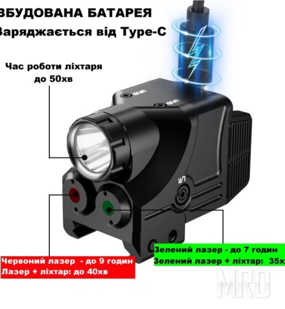 Фонарь пистолетный с ЛЦУ DreadHorn GRL