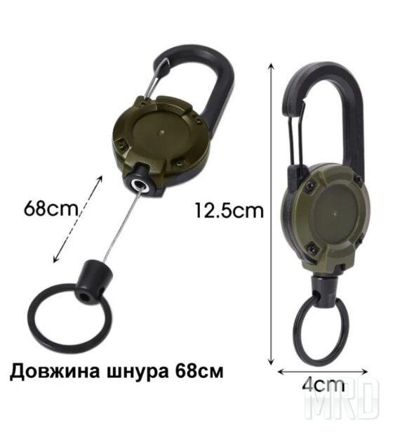 Карабин ретрактор с тросом Olive